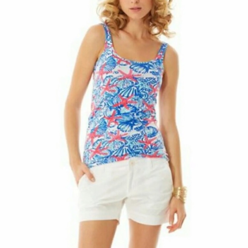 Lilly Pulitzer Tabby Tank Top XS She She Shells